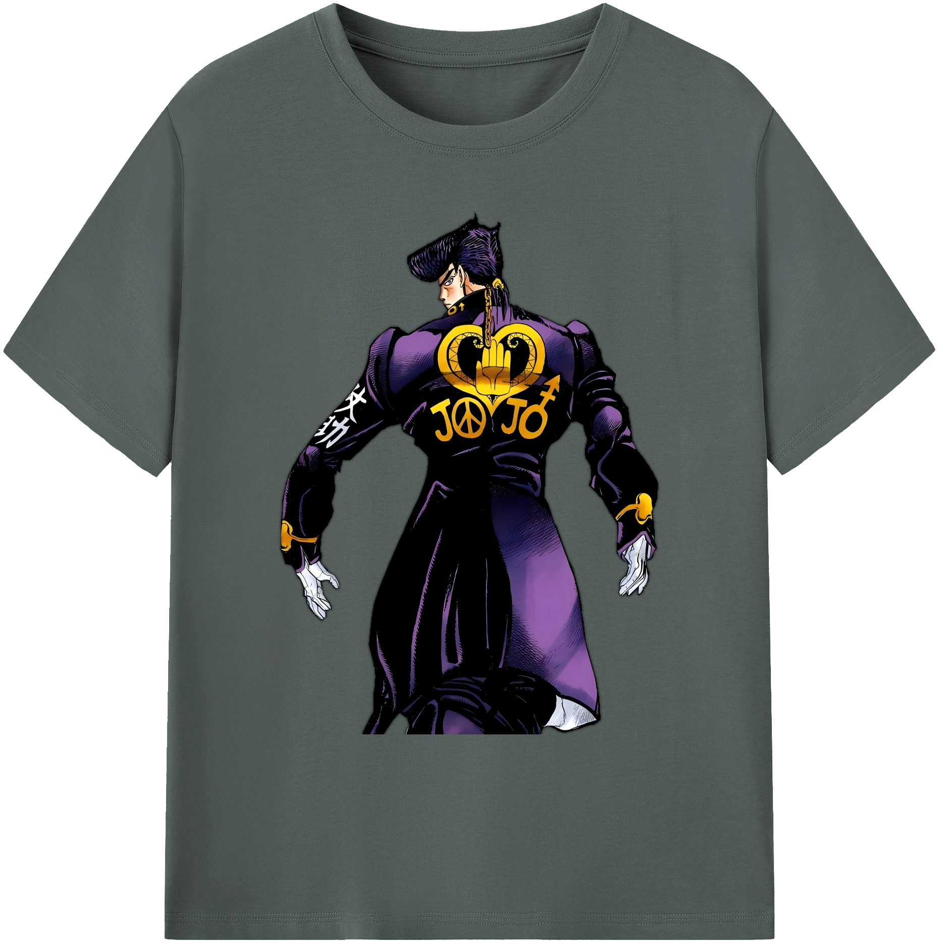 （画像用） ジョジョの奇妙な冒険 ひがしかた じょうすけ JoJo's Bizarre Adventure Higashikata Josuke 綿100％ メンズ半袖Tシャツ｜肌触りやわらか＆通気性